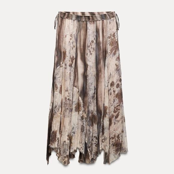 Zara printed patchwork skirt - Picture 1 of 6